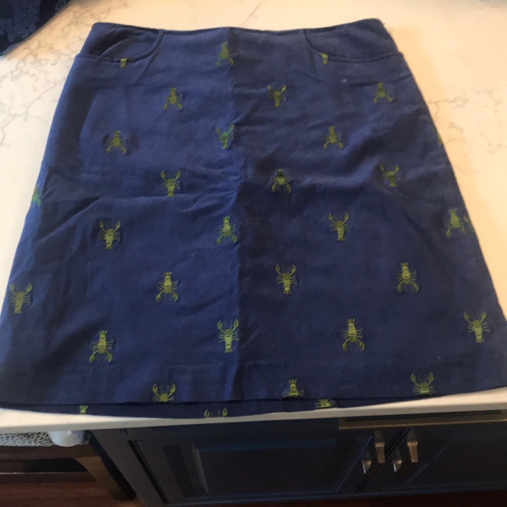 Lilly Pulitzer lobster corduroy skirt 8